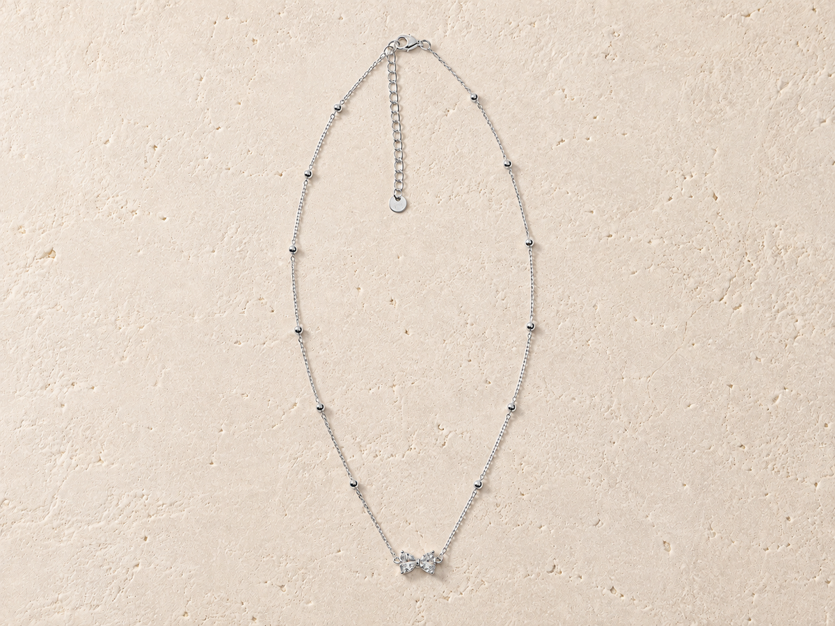 Collana Fiocco con Zirconi
