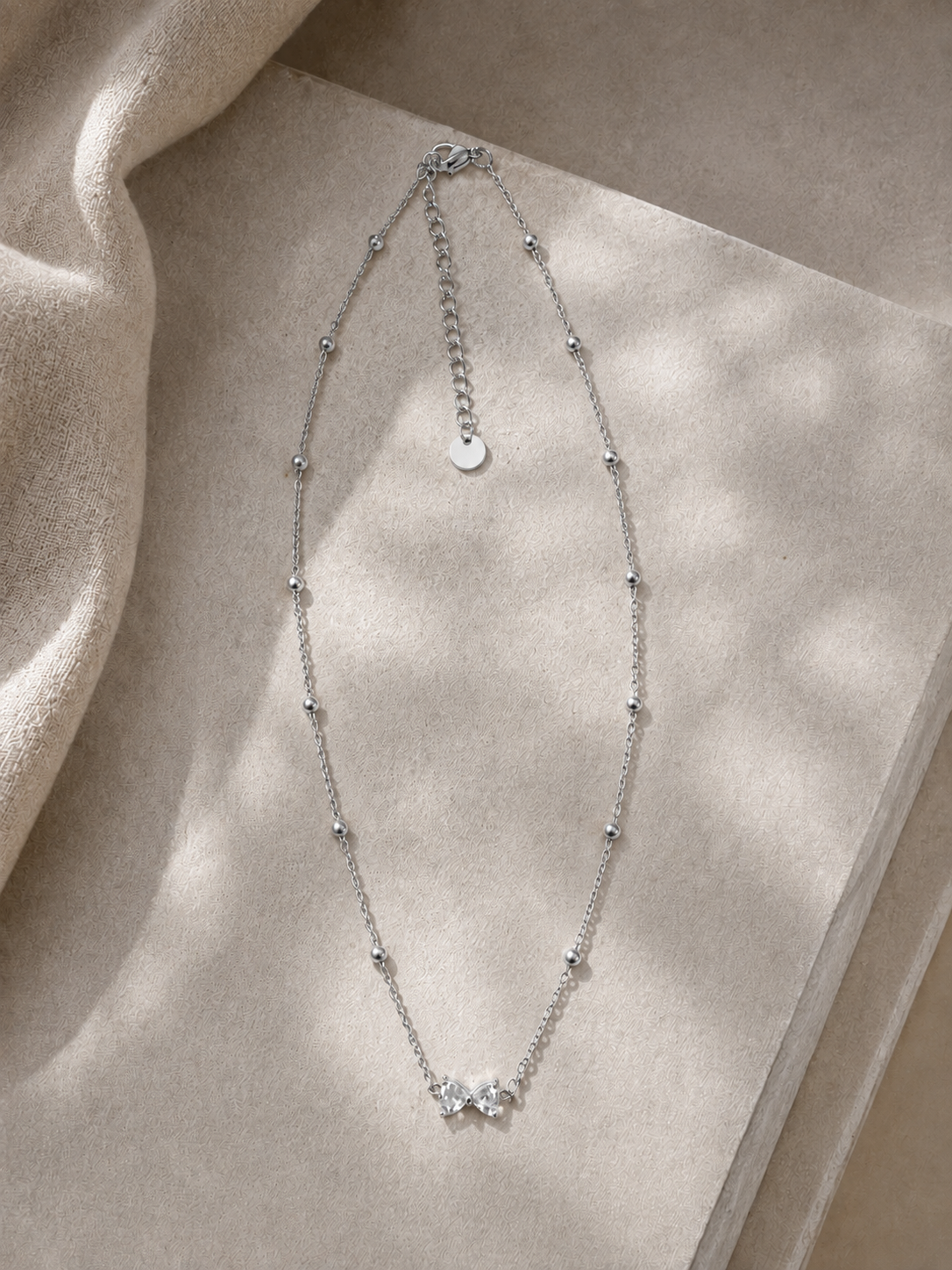 Collana Fiocco con Zirconi