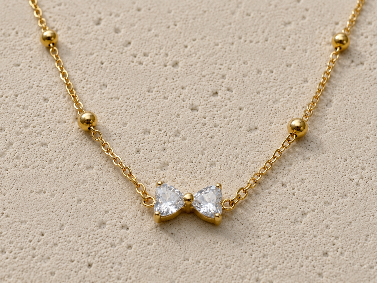 Collana Fiocco con Zirconi