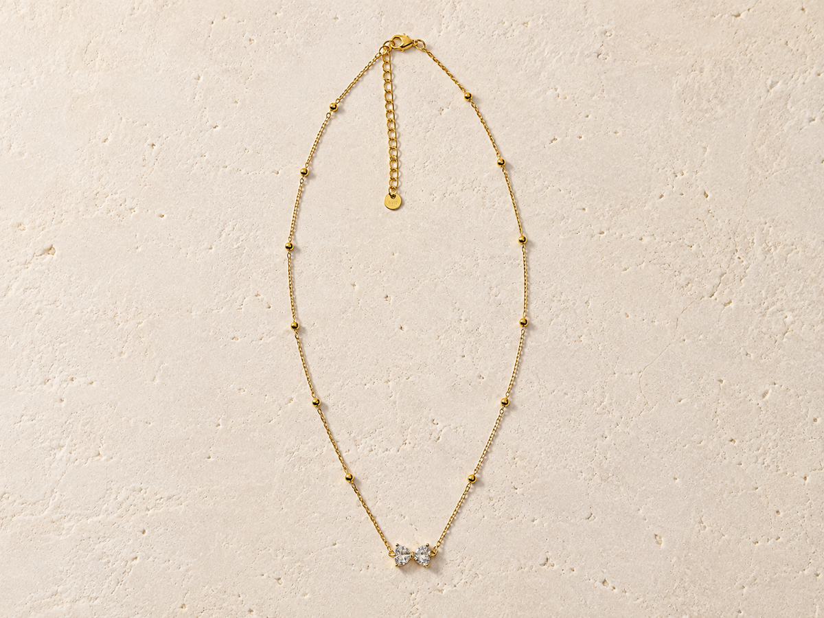 Collana Fiocco con Zirconi