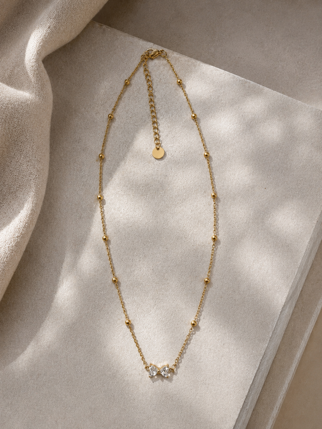 Collana Fiocco con Zirconi