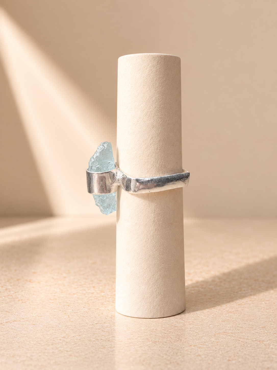 Anello Acquamarina Grezza