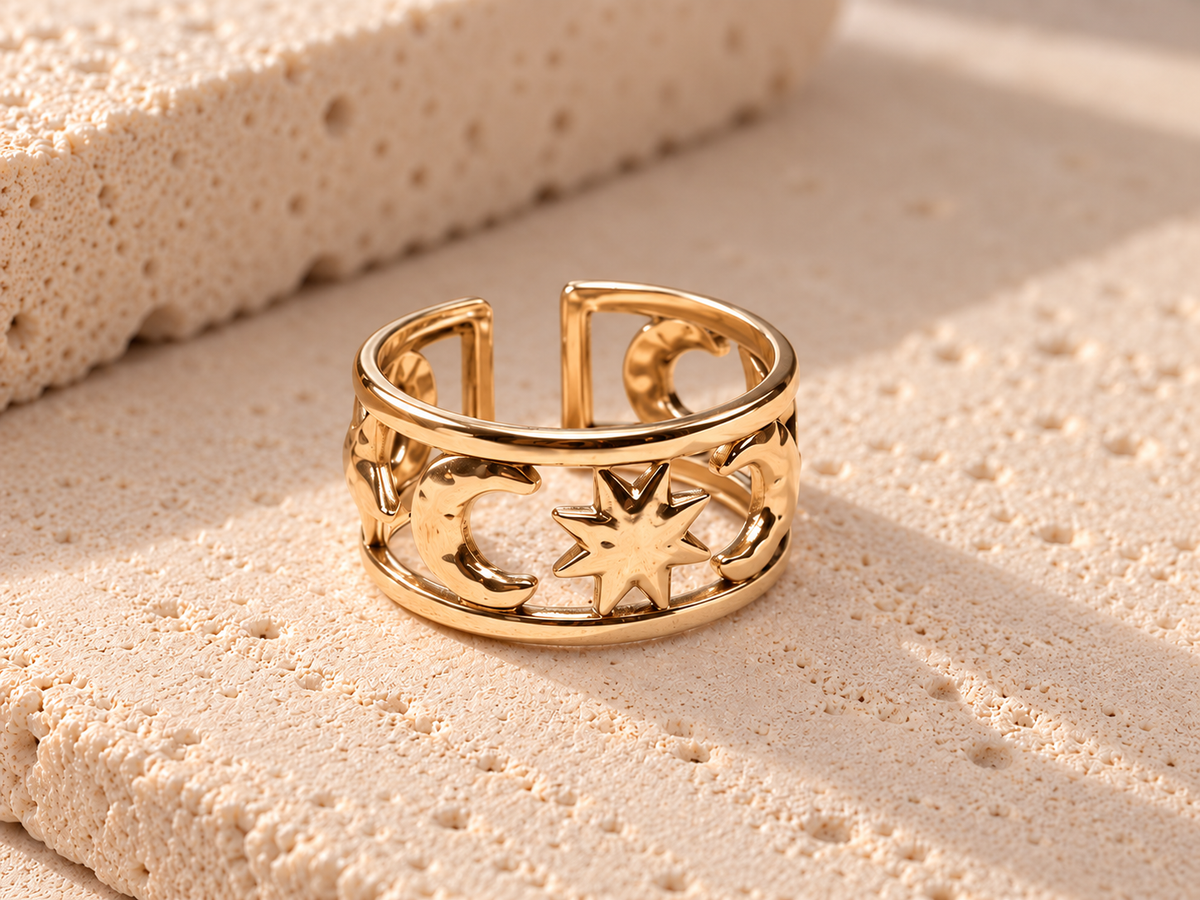 Anello Luna e Stelle