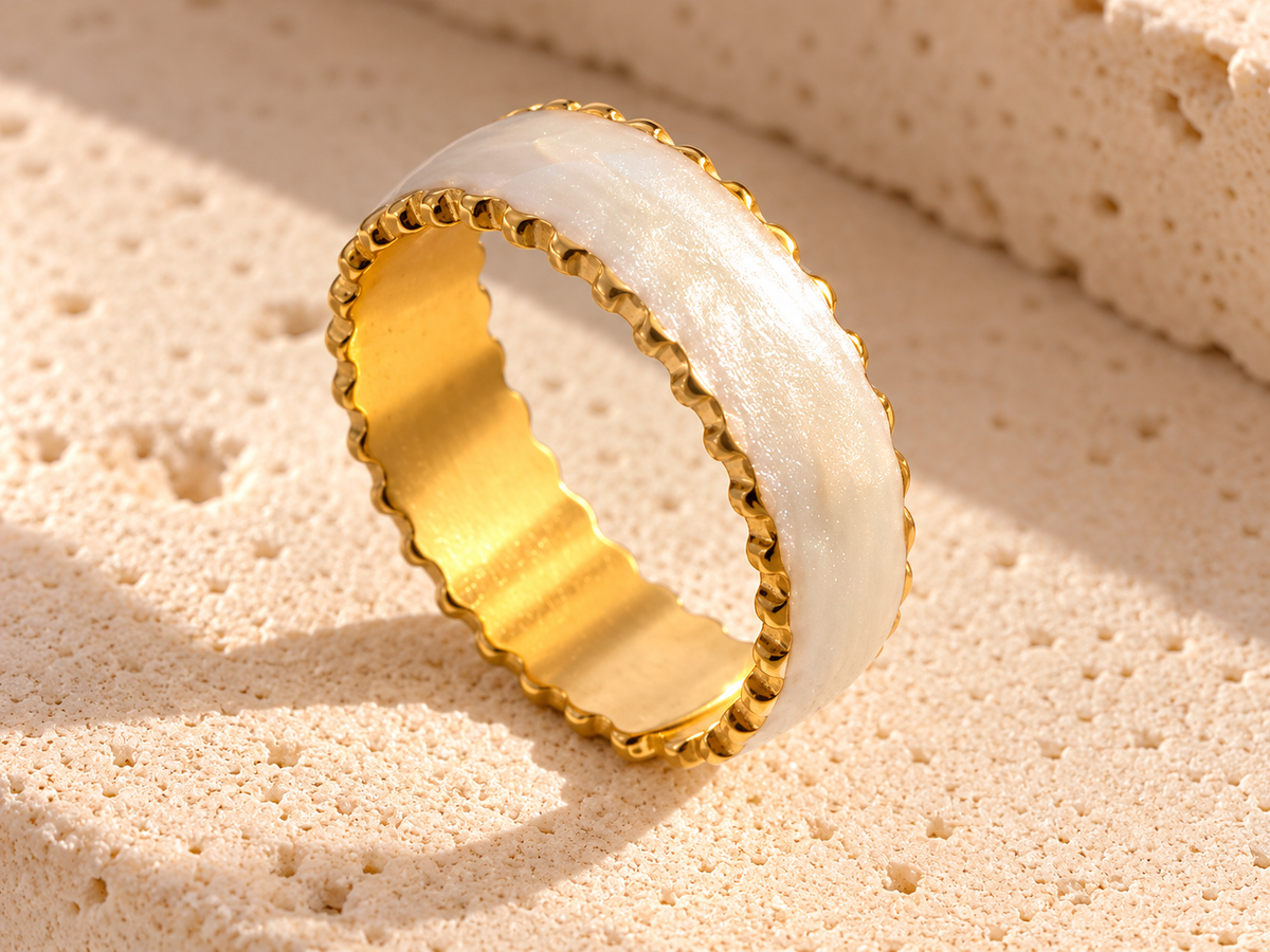 Anello Madreperla Avorio