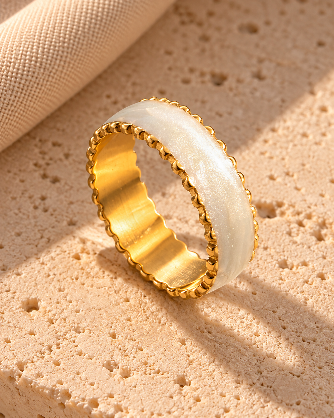 Anello Madreperla Avorio
