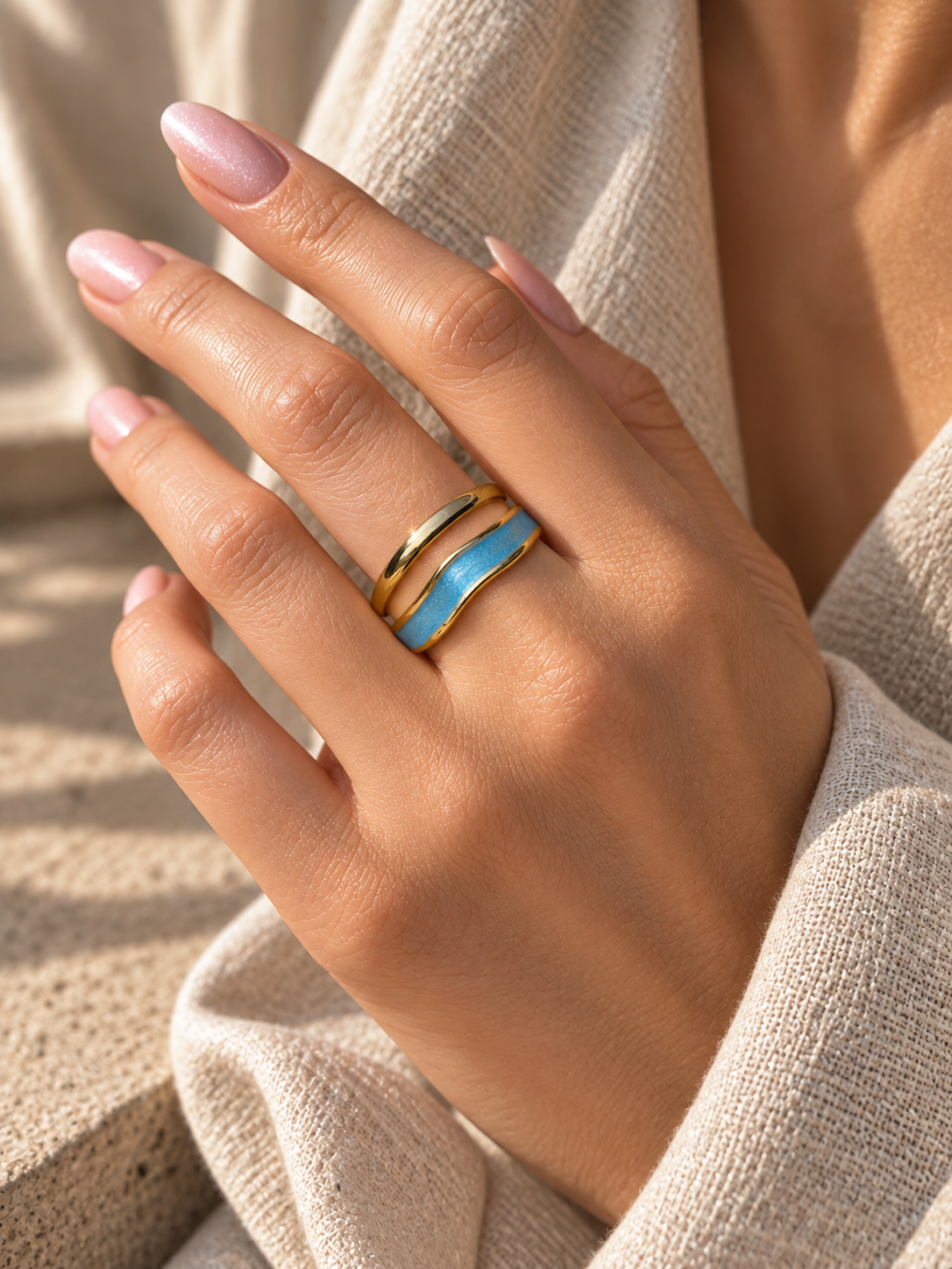 Anello Onda Azzurra