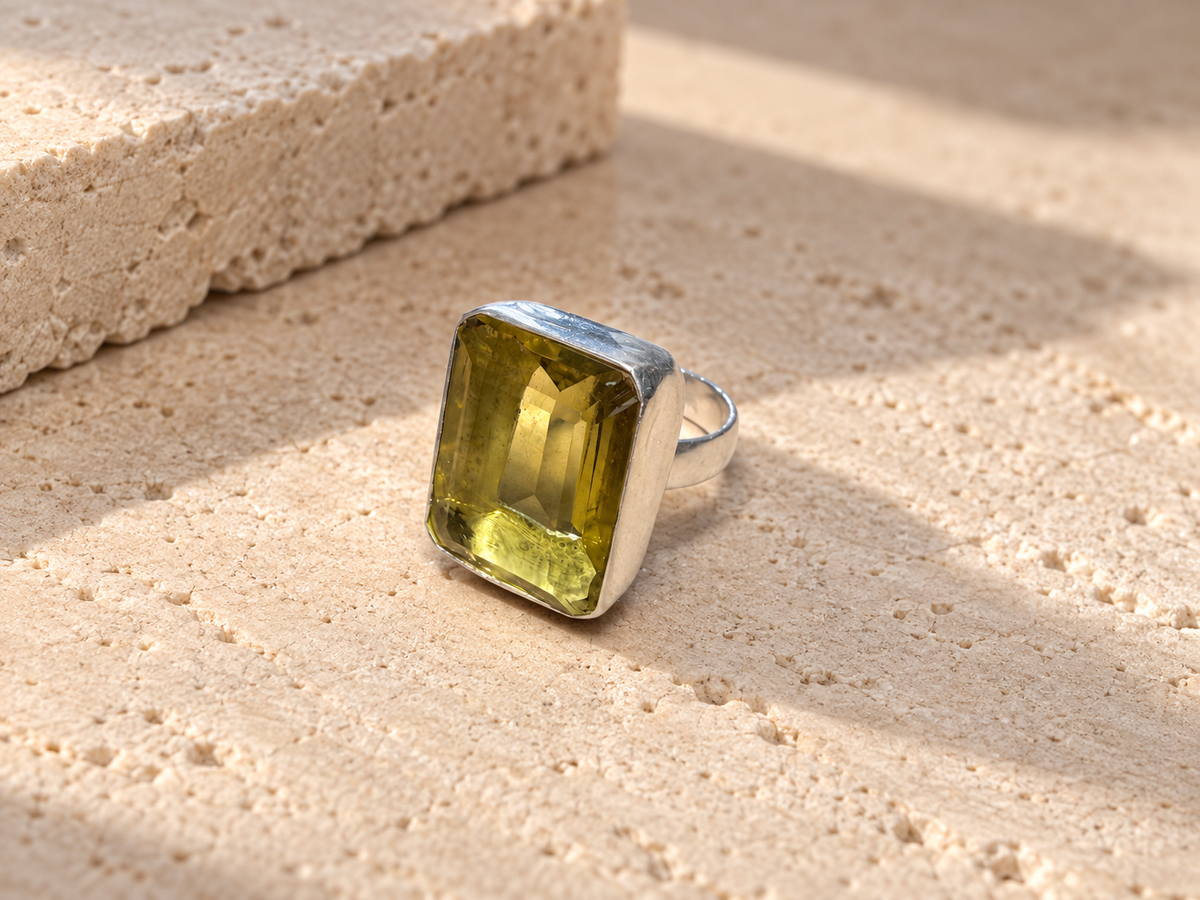 Anello Quarzo Limone