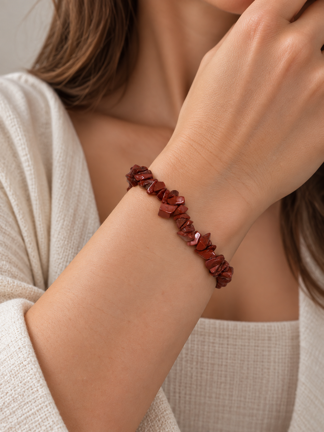 Bracciale Diaspro Rosso Chips