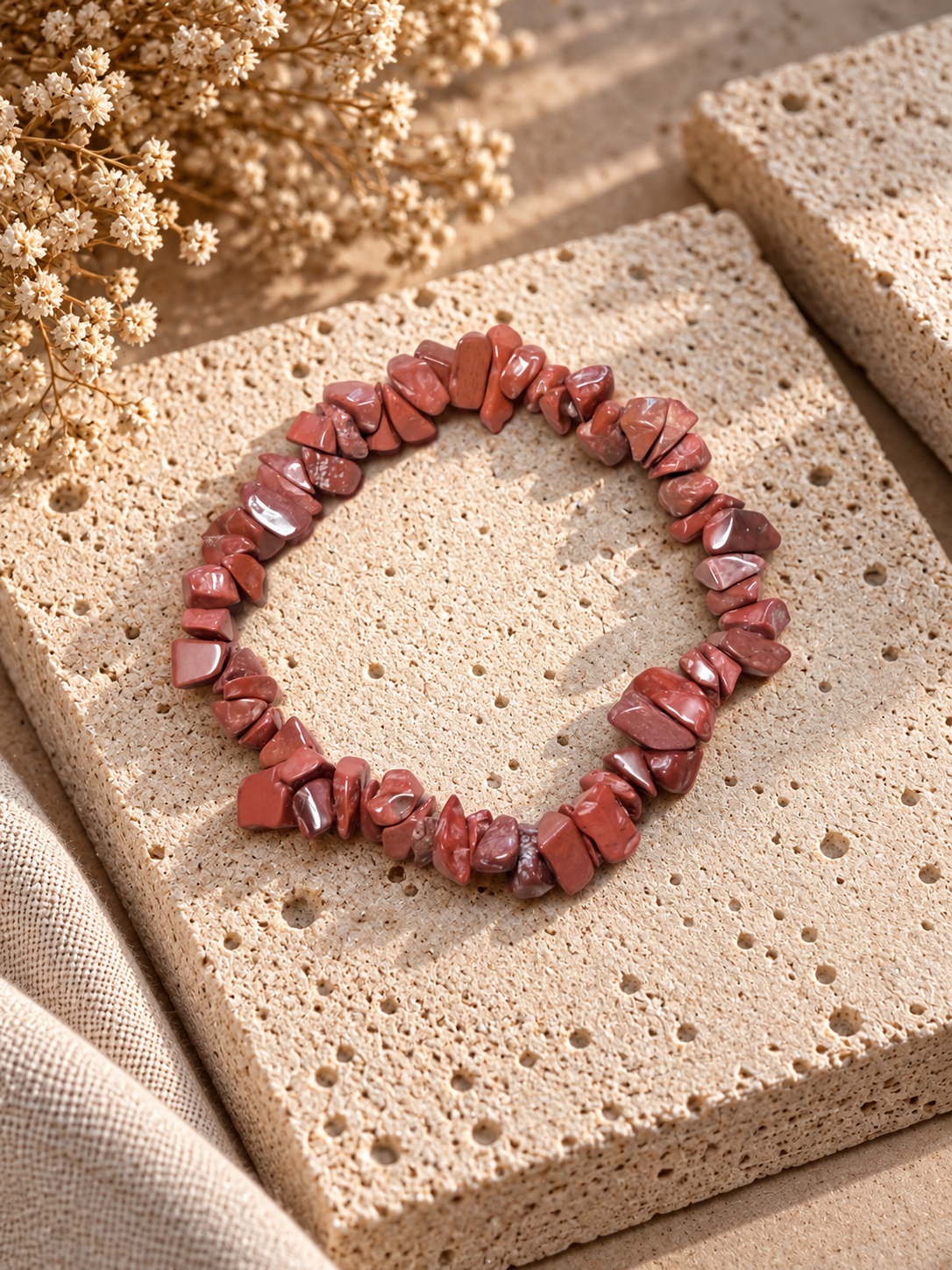 Bracciale Diaspro Rosso Chips