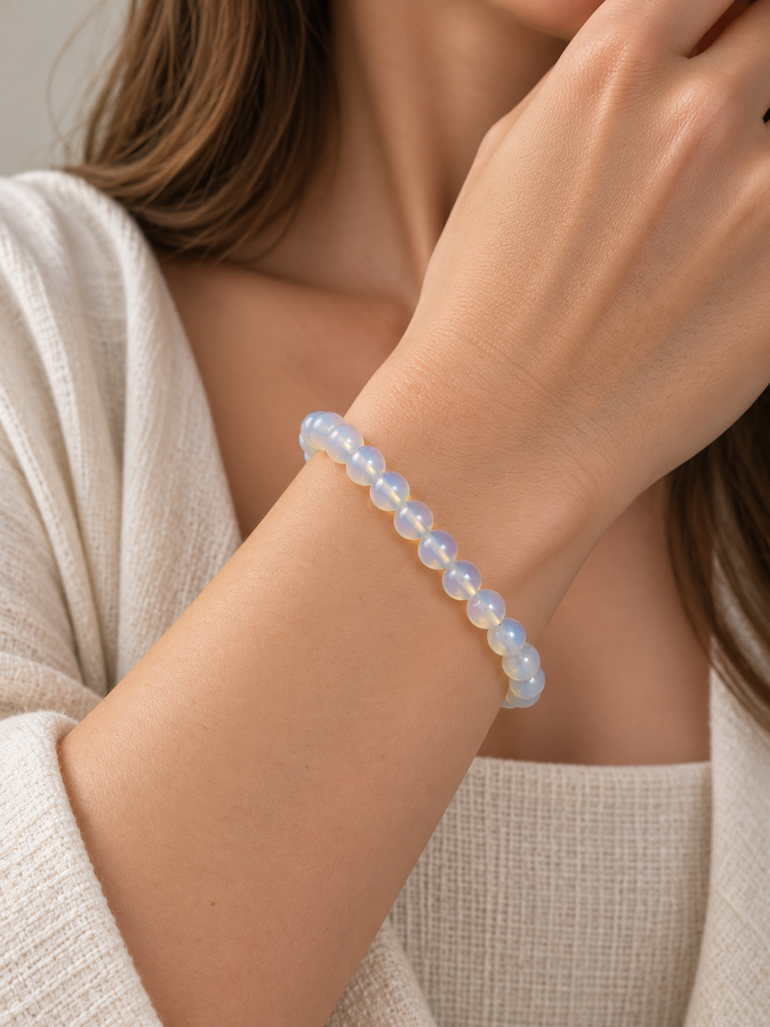 Bracciale Opale Bianco