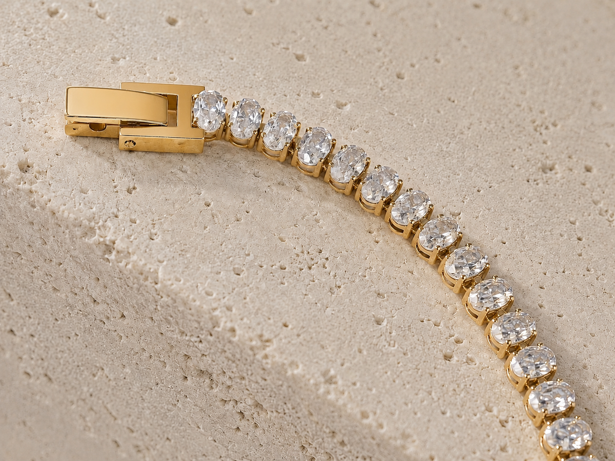 Bracciale Tennis con Zirconi Ovali