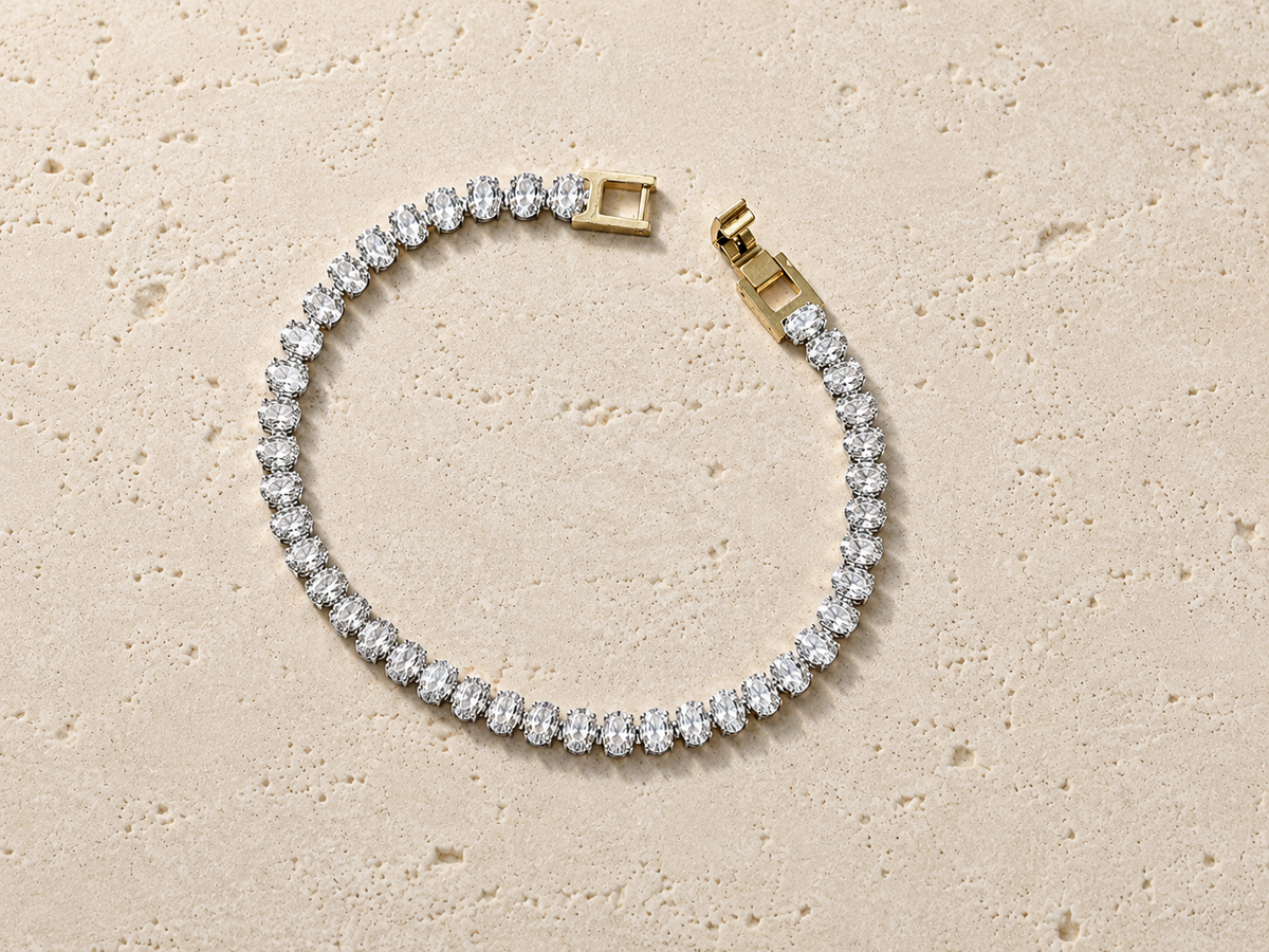 Bracciale Tennis con Zirconi Ovali