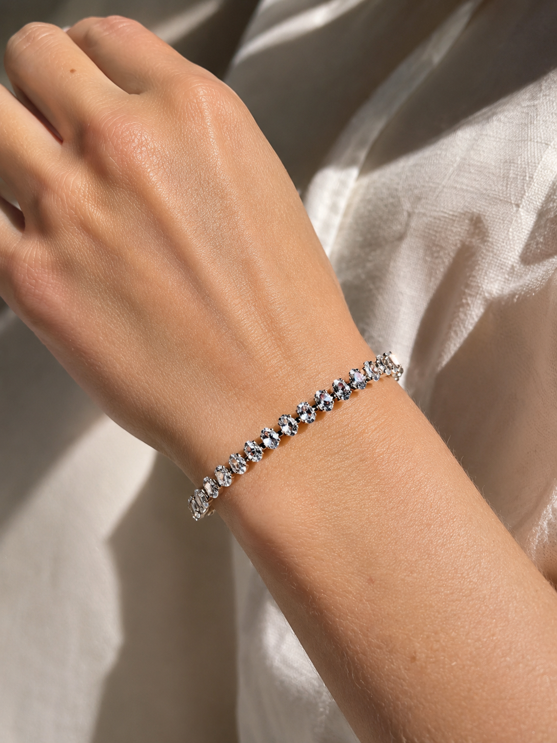 Bracciale Tennis con Zirconi Ovali