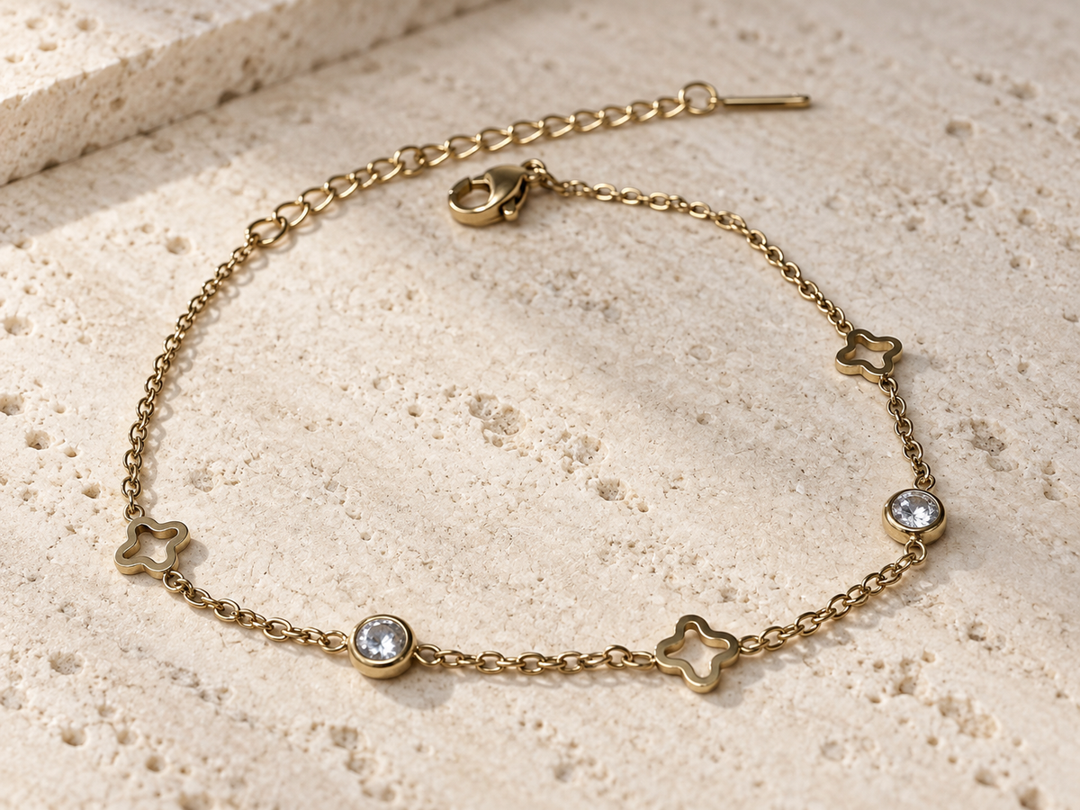 Bracciale Quadrifogli e Zirconi