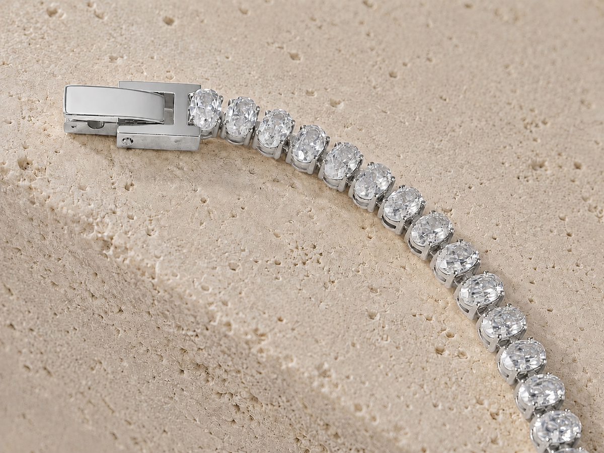 Bracciale Tennis con Zirconi Ovali