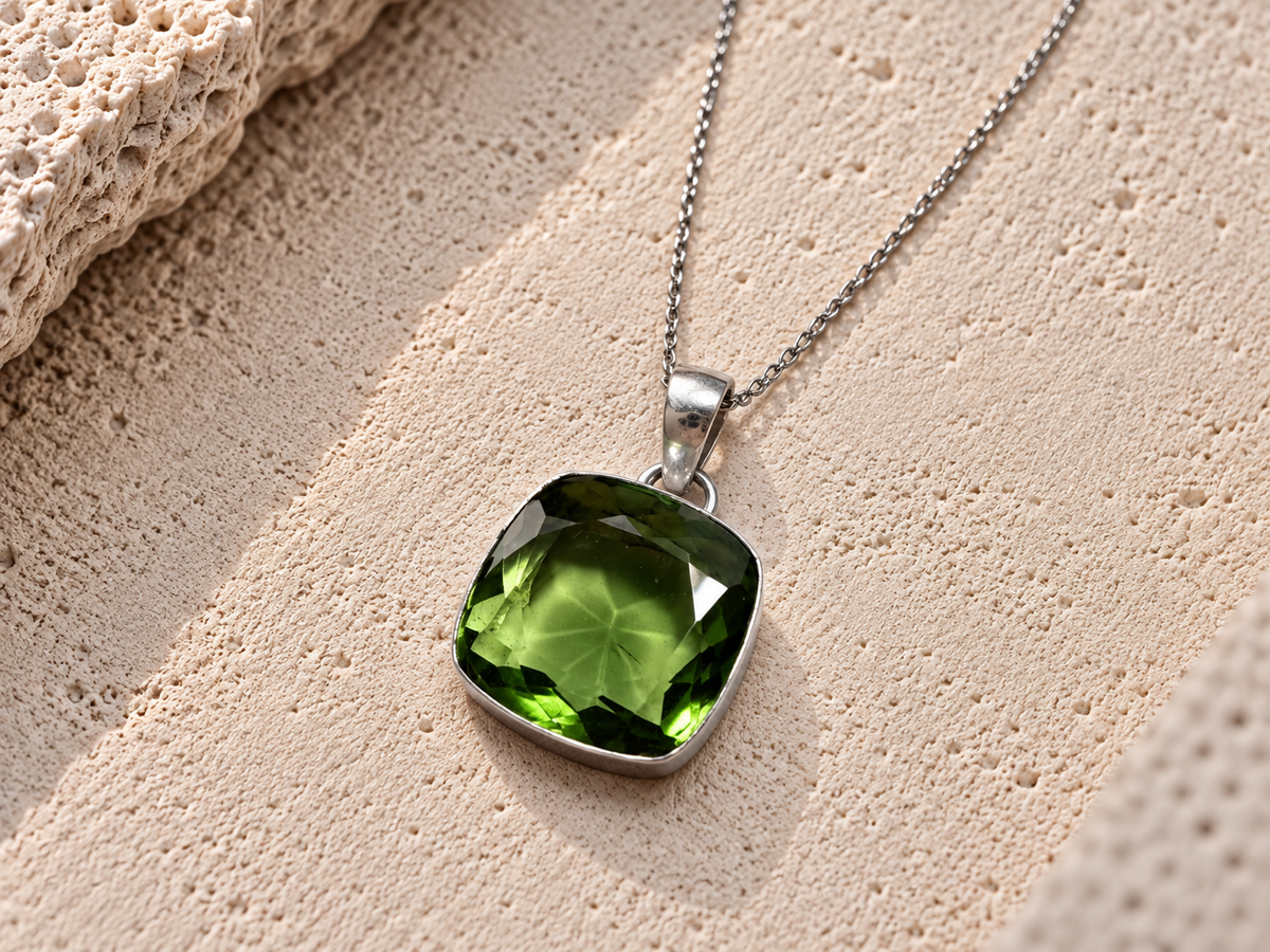Collana Cushion Ametista Verde