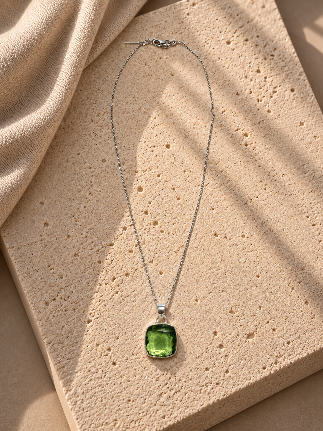 Collana Cushion Ametista Verde