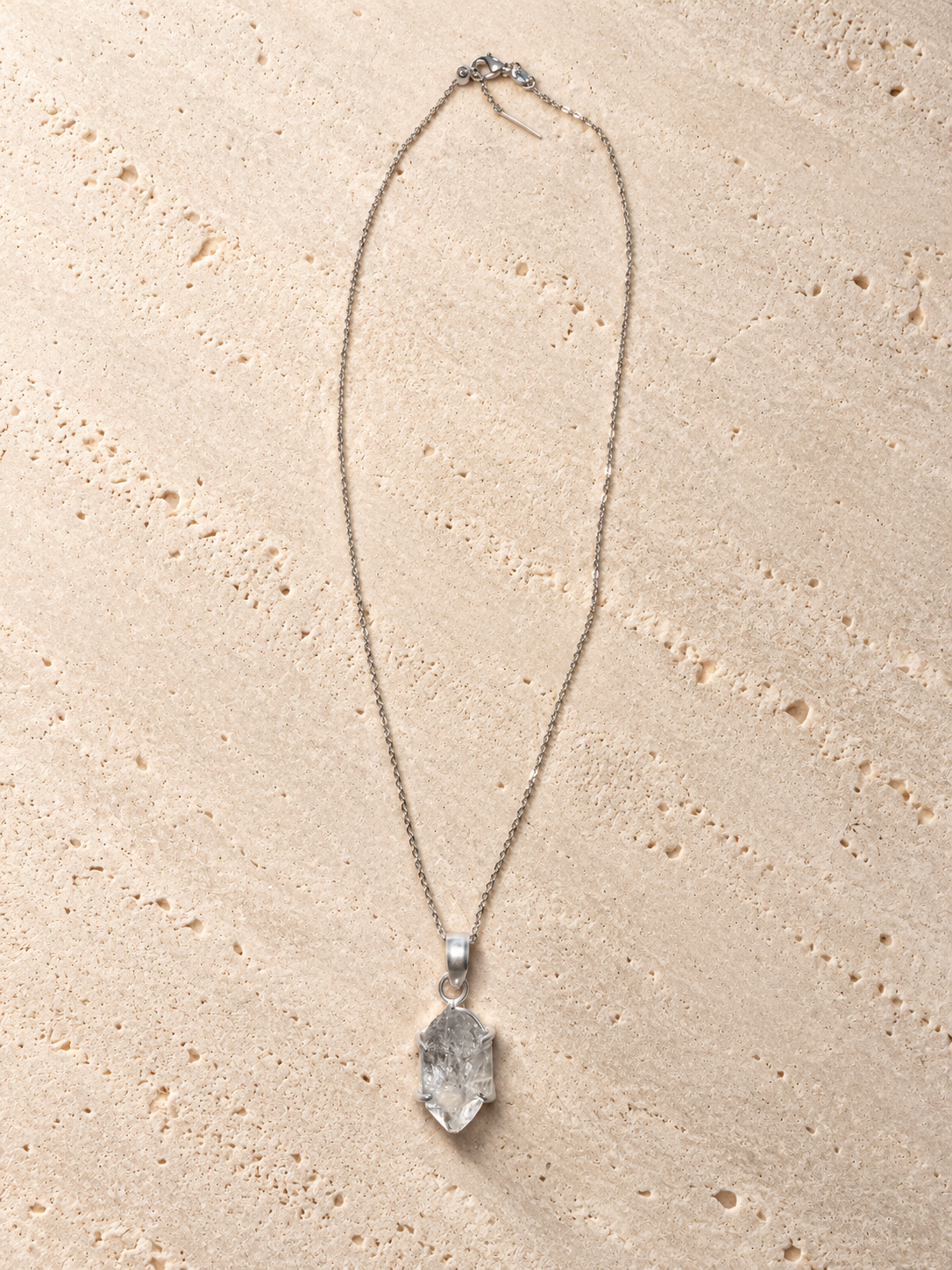 Collana Diamante Herkimer Grezzo