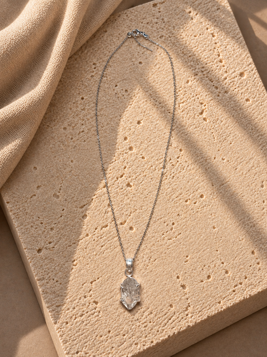 Collana Diamante Herkimer Grezzo