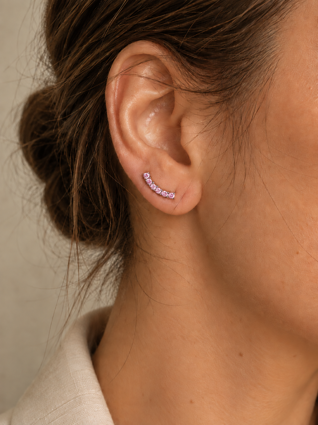 Orecchini Arco Rosa