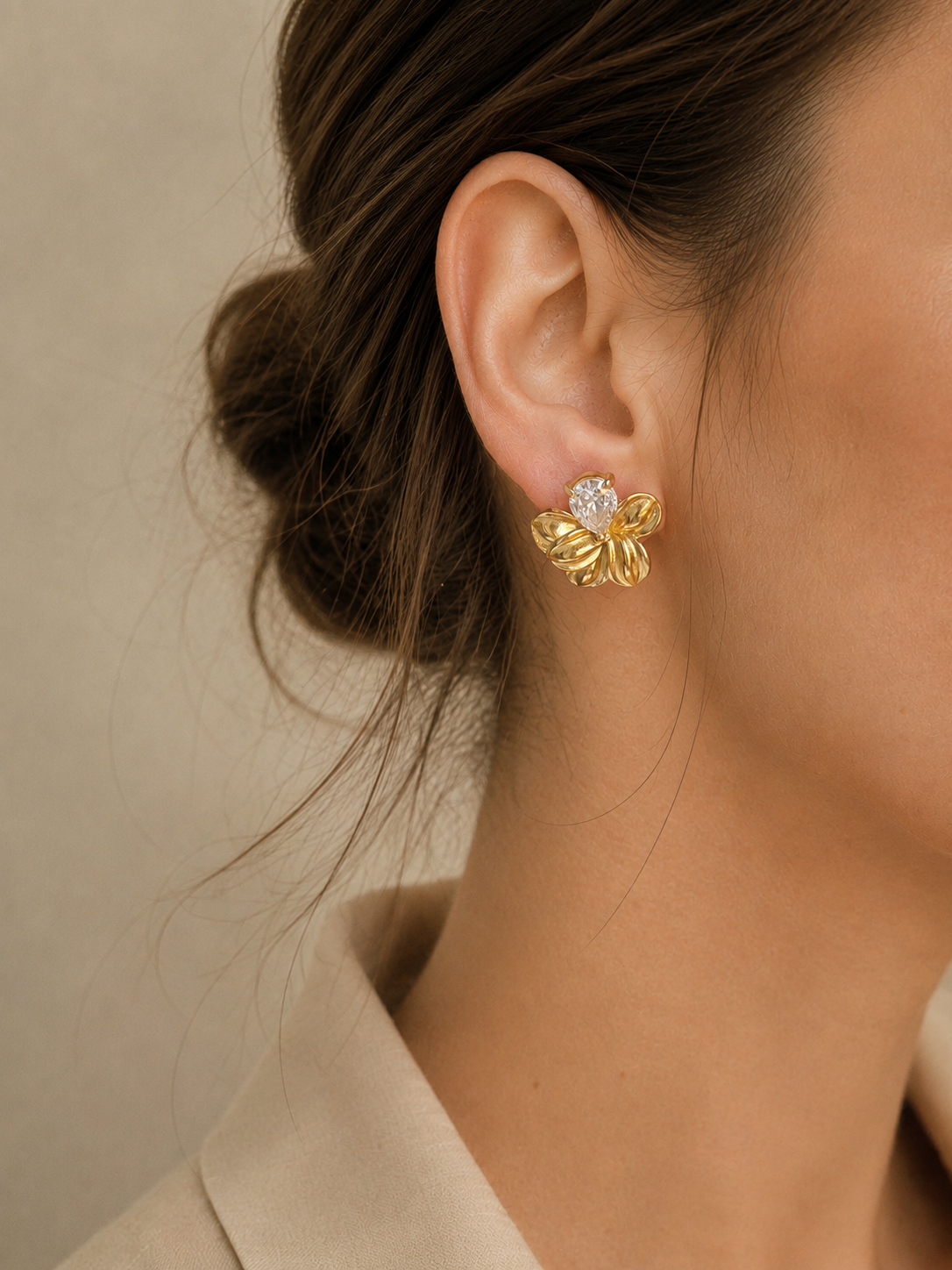 Orecchini Fiore con Zircone